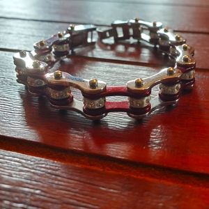 Motorcycle chain bracelet